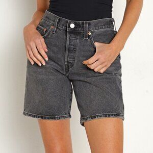 LEVI'S 501 '90s Mid-Thigh Womens Shorts Black Wash 24